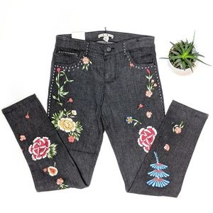 • alice + olivia • embroidered jeans